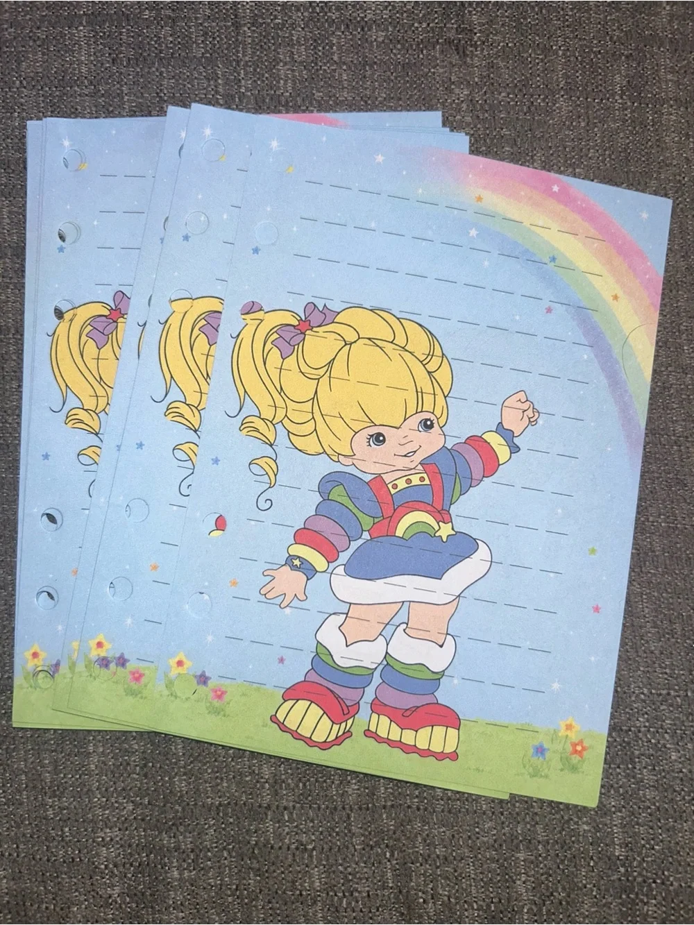 A6 Rainbow Brite Binder with Refill Paper